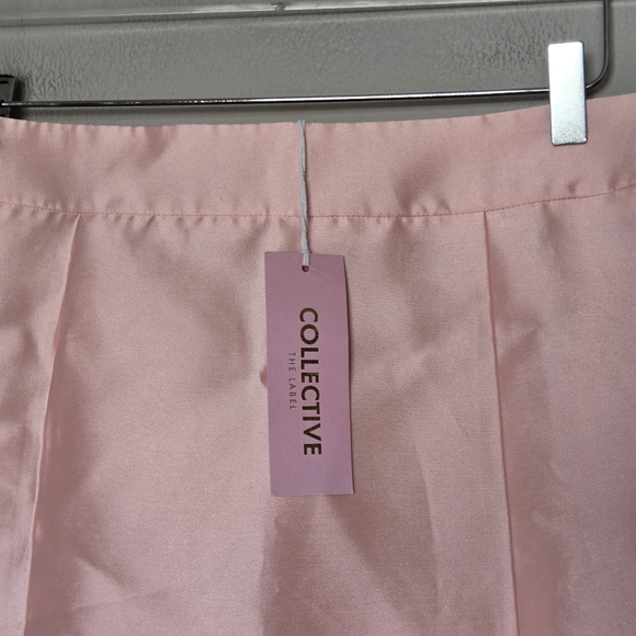 NWT Collective The Label Petal Pink Satin Mini Skirt US 10 - Picture 4 of 13